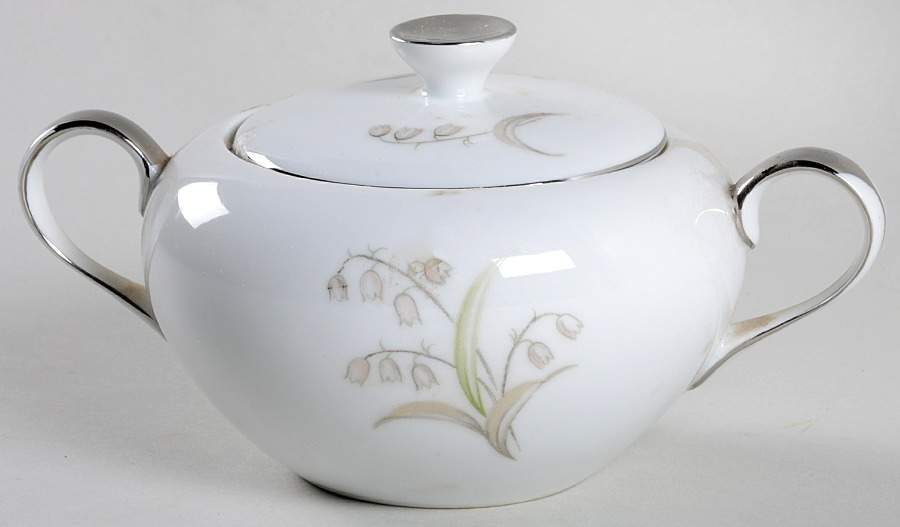 Lillies Sugar Bowl & Lid by James Chatelaine-1