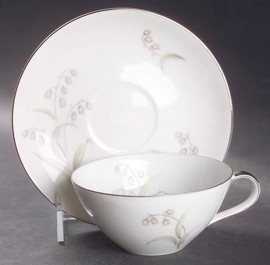 Lillies Flat Cup & Saucer Set by James Chatelaine-1