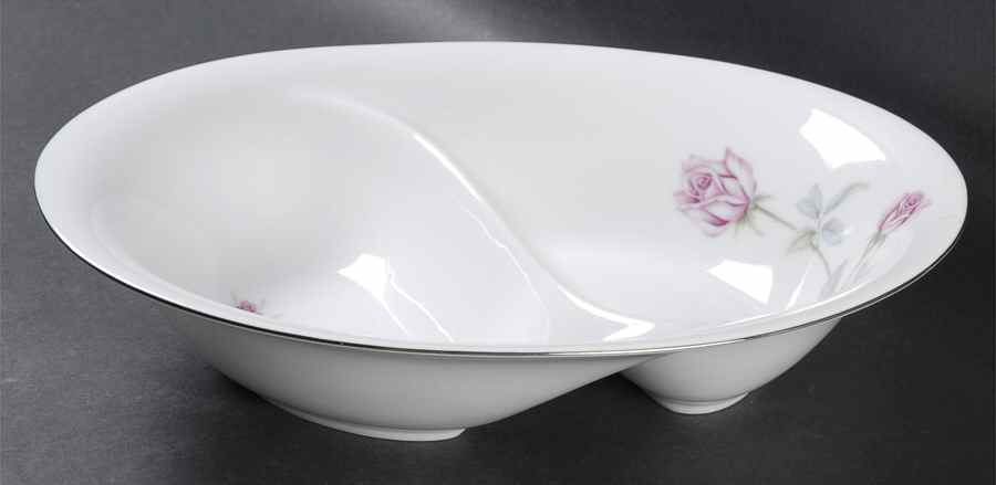 Rapture 10" Oval Divided Vegetable Bowl by James Chatelaine-1