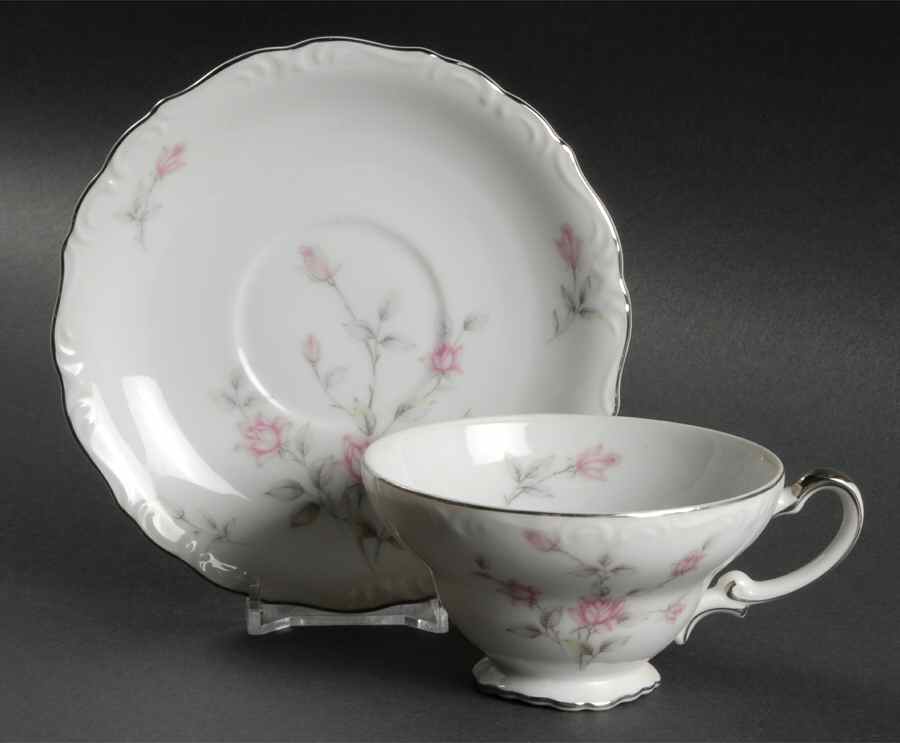 Sharon Rose Footed Cup & Saucer Set by James Chatelaine-1