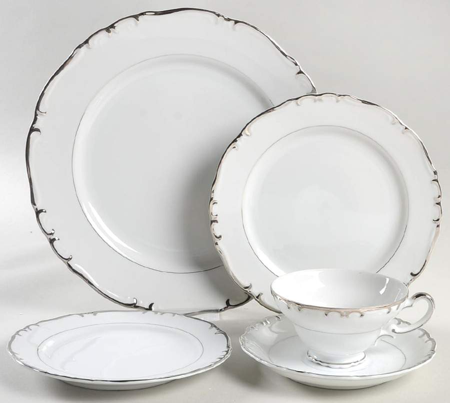 Silver Sharon 5 Piece Place Setting by James Chatelaine-1