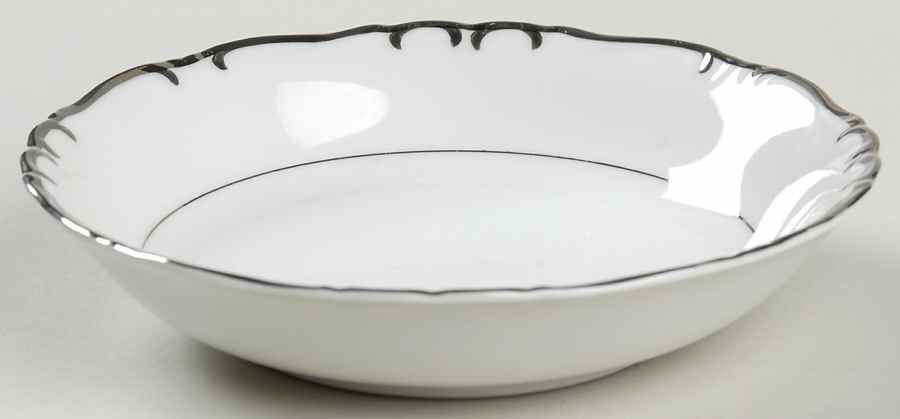 Silver Sharon Fruit/Dessert (Sauce) Bowl by James Chatelaine-1