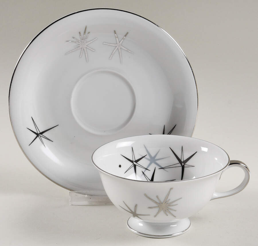 Starlight Footed Cup & Saucer Set by James Chatelaine-1