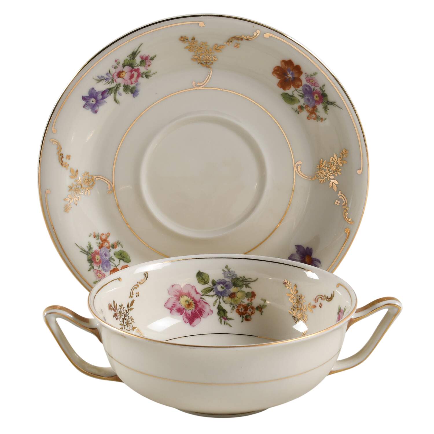 Avon Flat Cream Soup Bowl & Saucer Set by Chateau-1