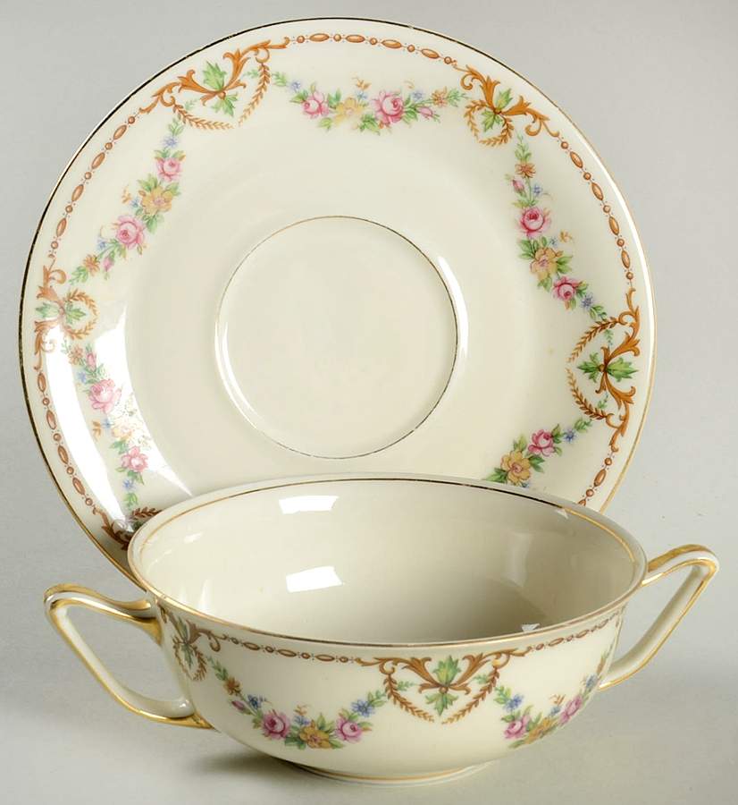 CHU3 Flat Cream Soup Bowl & Saucer Set by Chateau-1