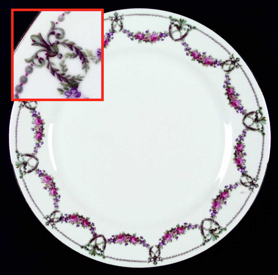Rose Garland Dinner Plate by Chateau-1