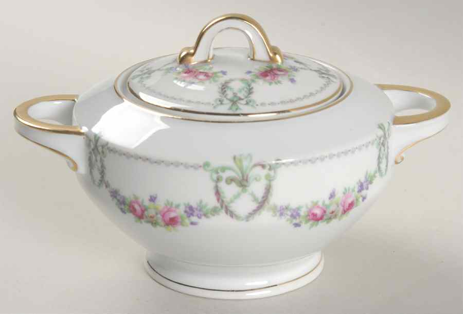Rose Garland Sugar Bowl & Lid by Chateau-1