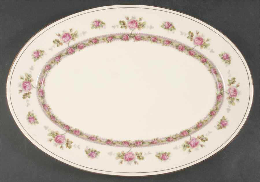 Rosedale 15" Oval Serving Platter by Chateau-1