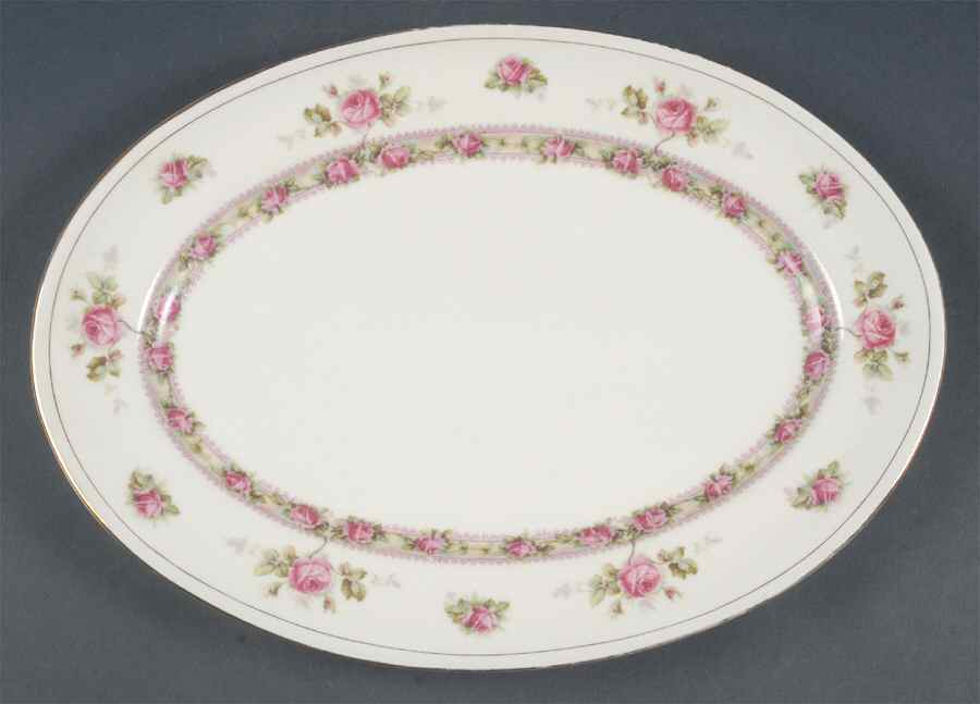 Rosedale 13" Oval Serving Platter by Chateau-1