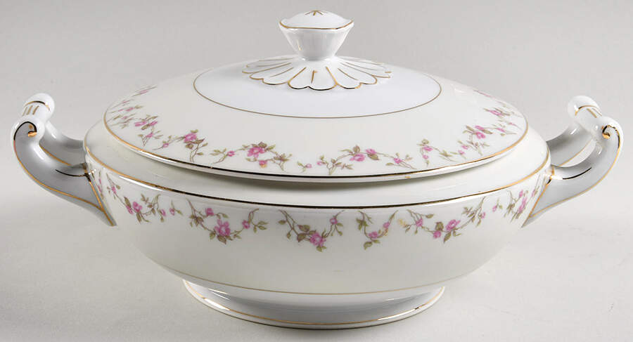 Tearose Round Covered Vegetable by Chateau-1
