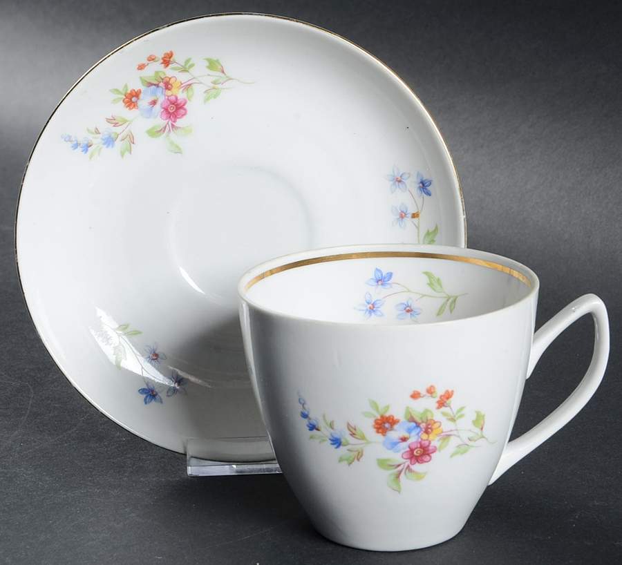 063650 Flat Cup & Saucer Set by Chodziez-Poland-1