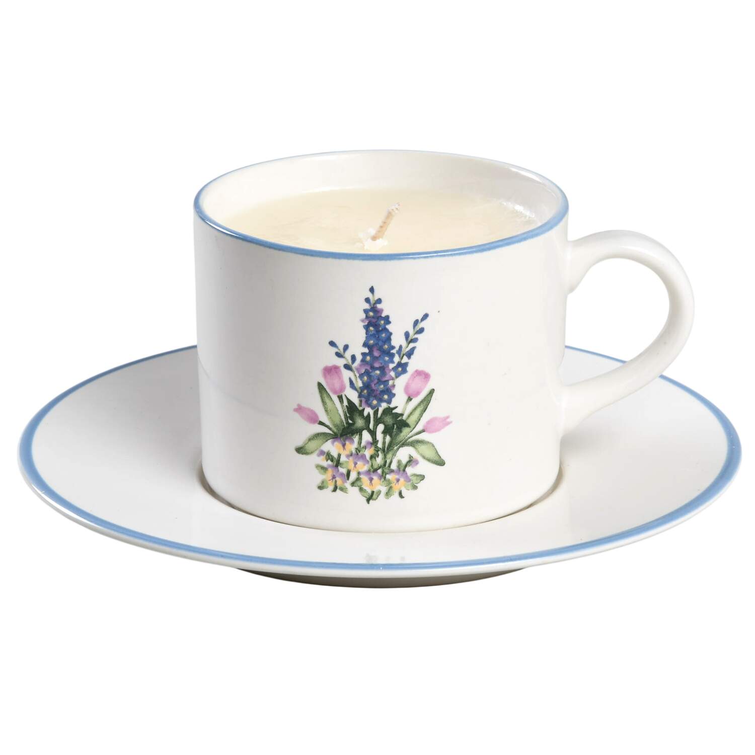 Delphinium Scented Cup & Saucer Candle-Ocean  HC by Certified International-1