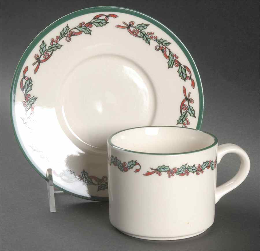 Waiting For Santa Flat Cup & Saucer Set by Certified International-1