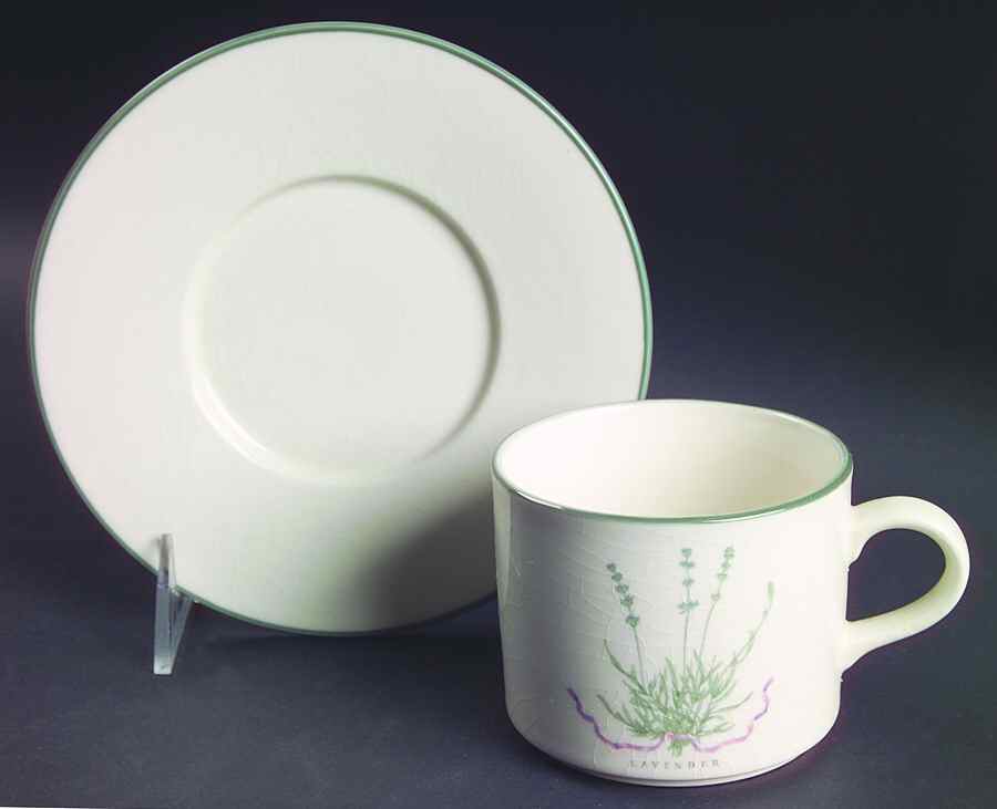 Woodbine Meadows Flat Cup & Saucer Set by Certified International-1