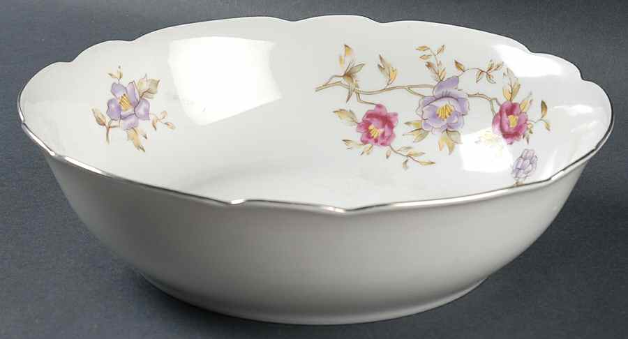 Louise (Scalloped) 9" Round Vegetable Bowl by Cmielow (Poland)-1