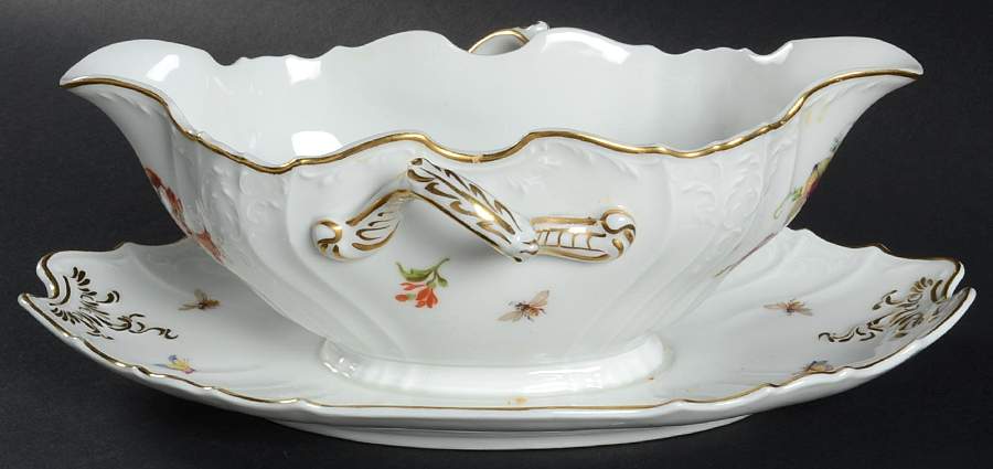 CIM6 (CZE) Gravy Boat with Attached Underplate by Crown Imperial-1