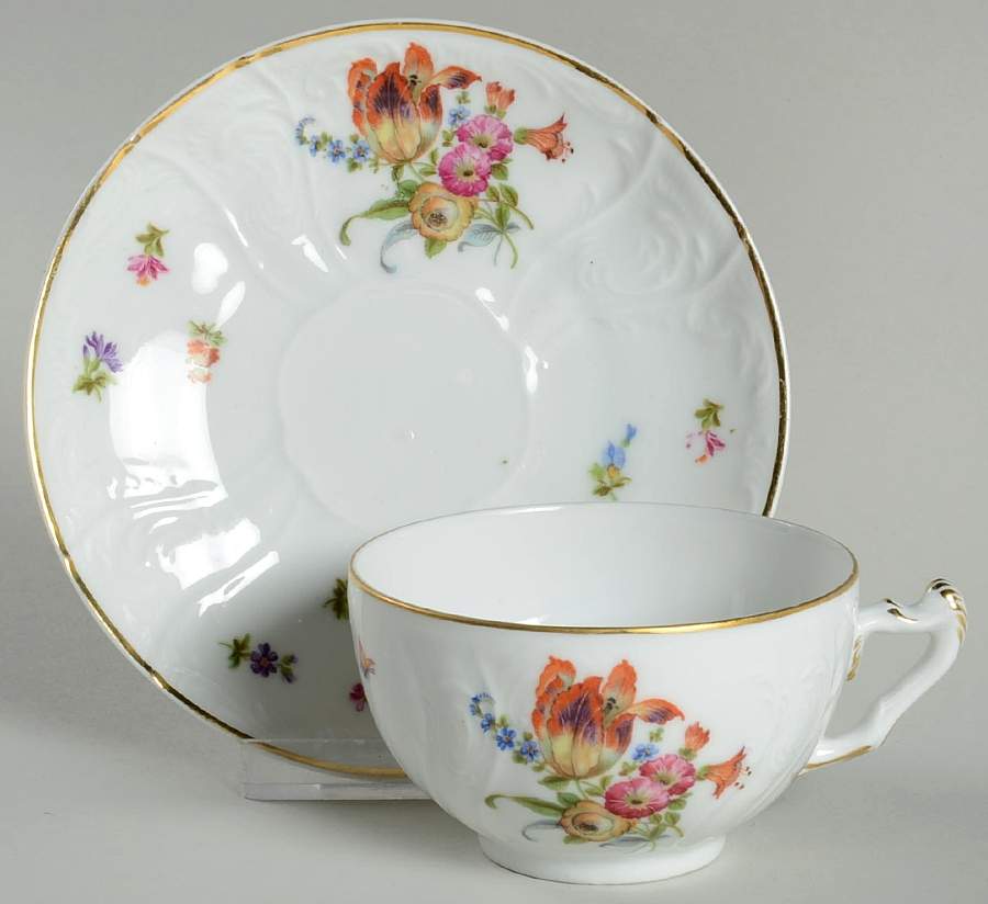 CIM6 (CZE) Flat Cup & Saucer Set by Crown Imperial-1