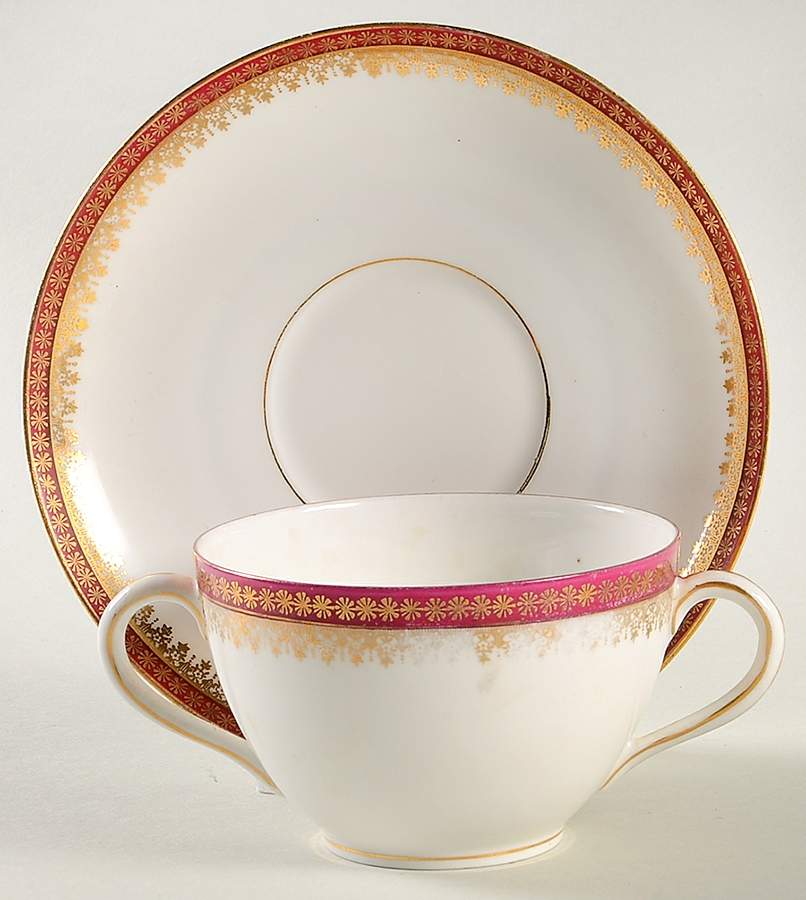 CIM9 Flat Bouillon Cup & Saucer by Crown Imperial-1
