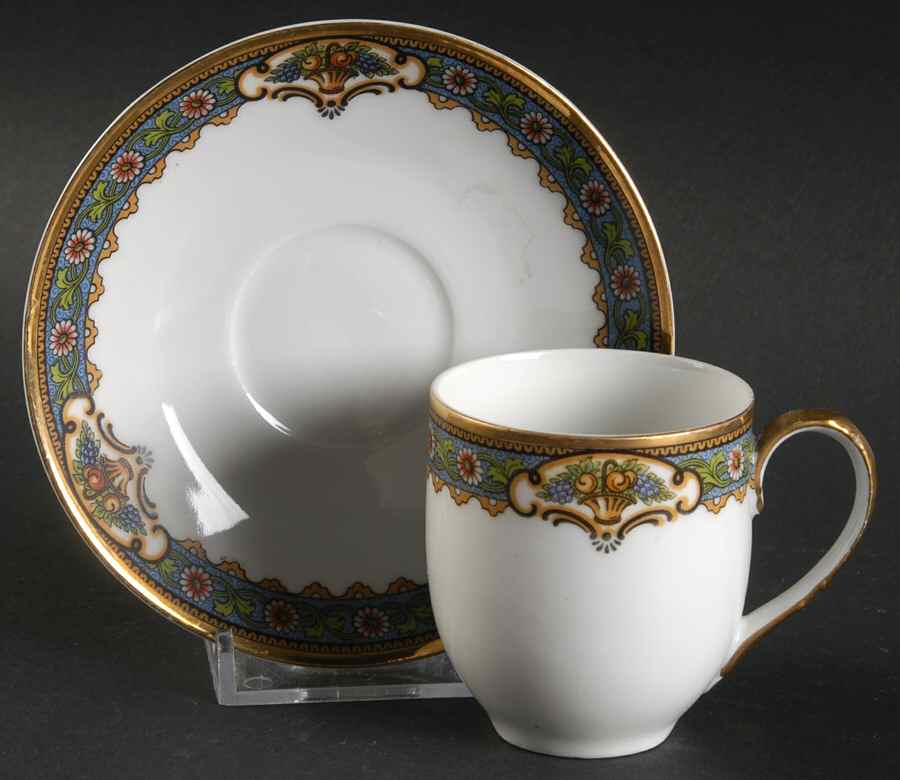 Clayton Flat Demitasse Cup & Saucer Set by Crown Imperial-1
