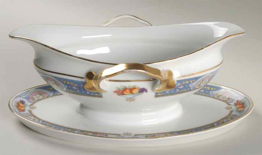 Clementine Gravy Boat with Attached Underplate by Crown Imperial-1