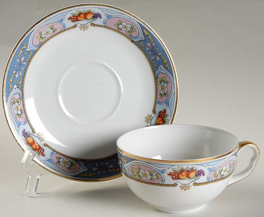 Clementine Flat Cup & Saucer Set by Crown Imperial-1