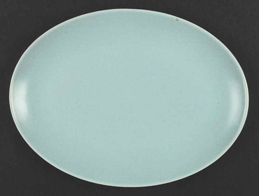 Rancho Turquoise (Matte) 11" Oval Serving Platter by Catalina-1