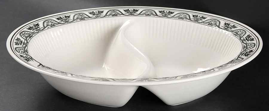 Hamilton 11" Oval Divided Vegetable Bowl by Claridge-1