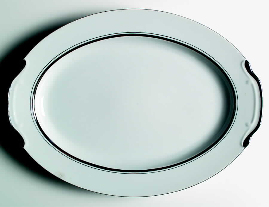 Marquise (Platinum) 16" Oval Serving Platter by Claridge-1