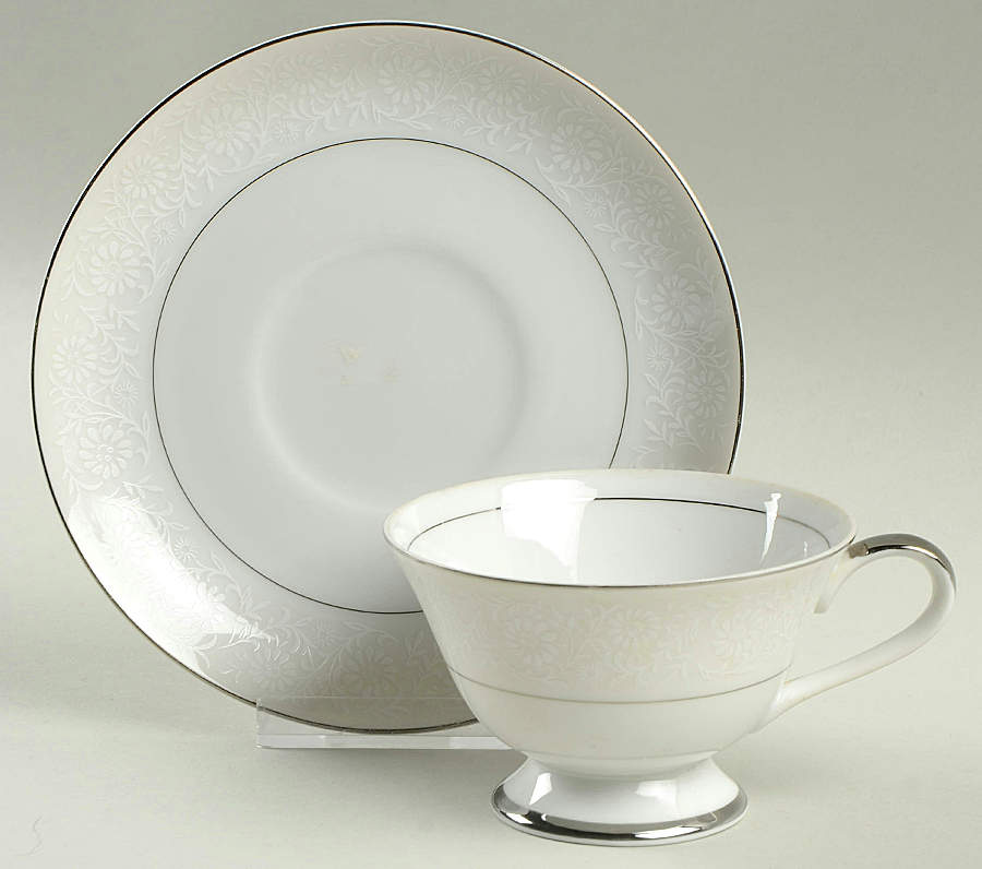 Moonlight Footed Cup & Saucer Set by Claridge-1
