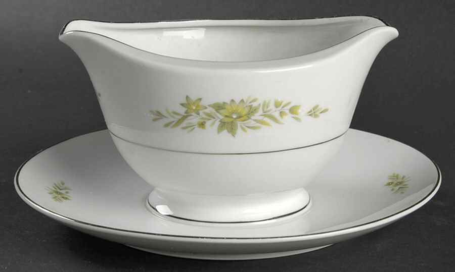 Sutton Gravy Boat with Attached Underplate by Claridge-1
