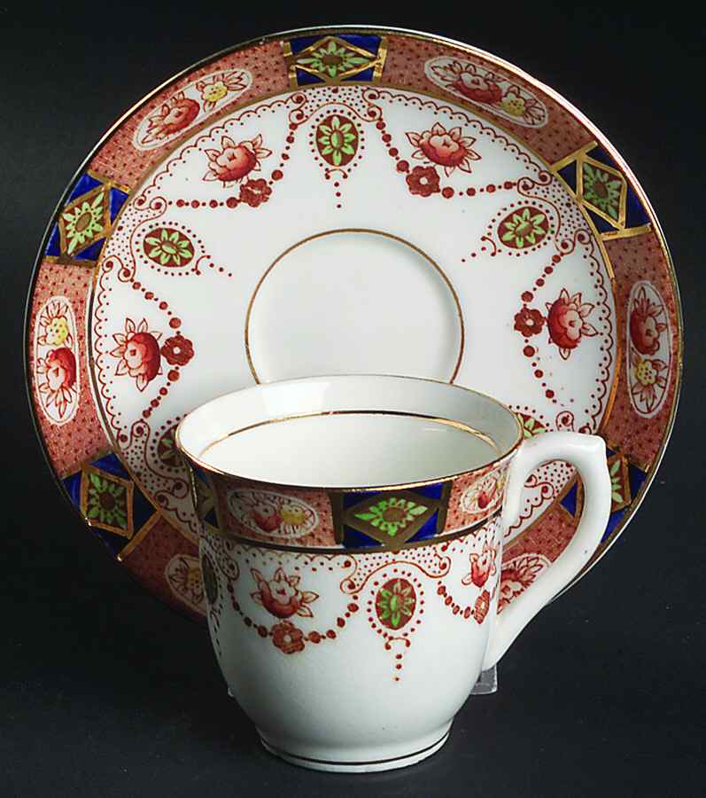 3775 Flat Demitasse Cup & Saucer Set by Colclough-1