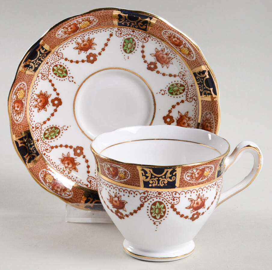 6699 Footed Demitasse Cup & Saucer Set by Colclough-1