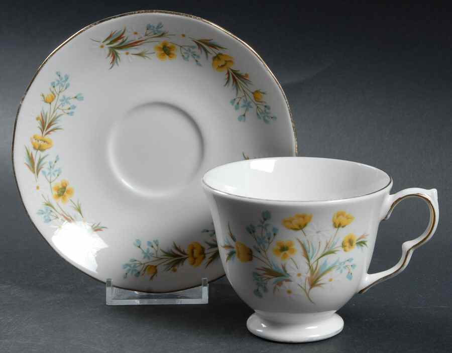 8647 Footed Cup & Saucer Set by Colclough-1