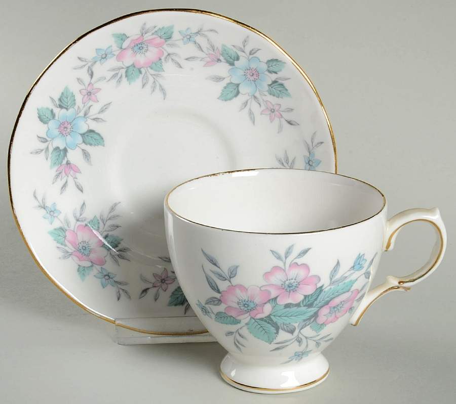 8378 Footed Cup & Saucer Set by Colclough-1