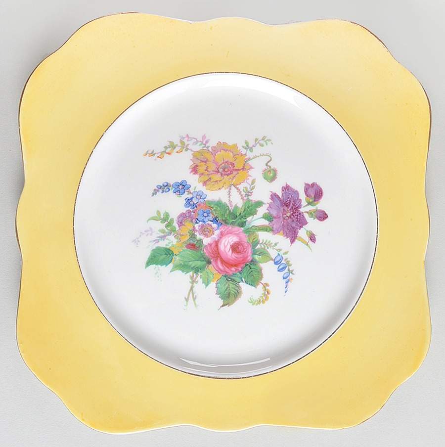 CLC6 Square Luncheon Plate by Colclough-1