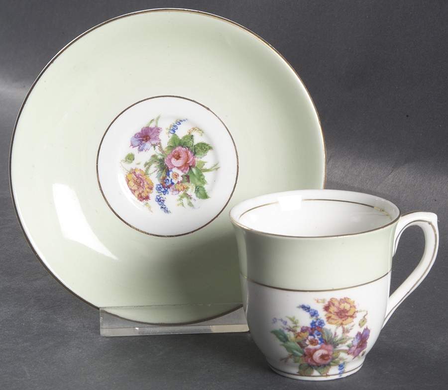 CLC6 Flat Demitasse Cup & Saucer Set by Colclough-1