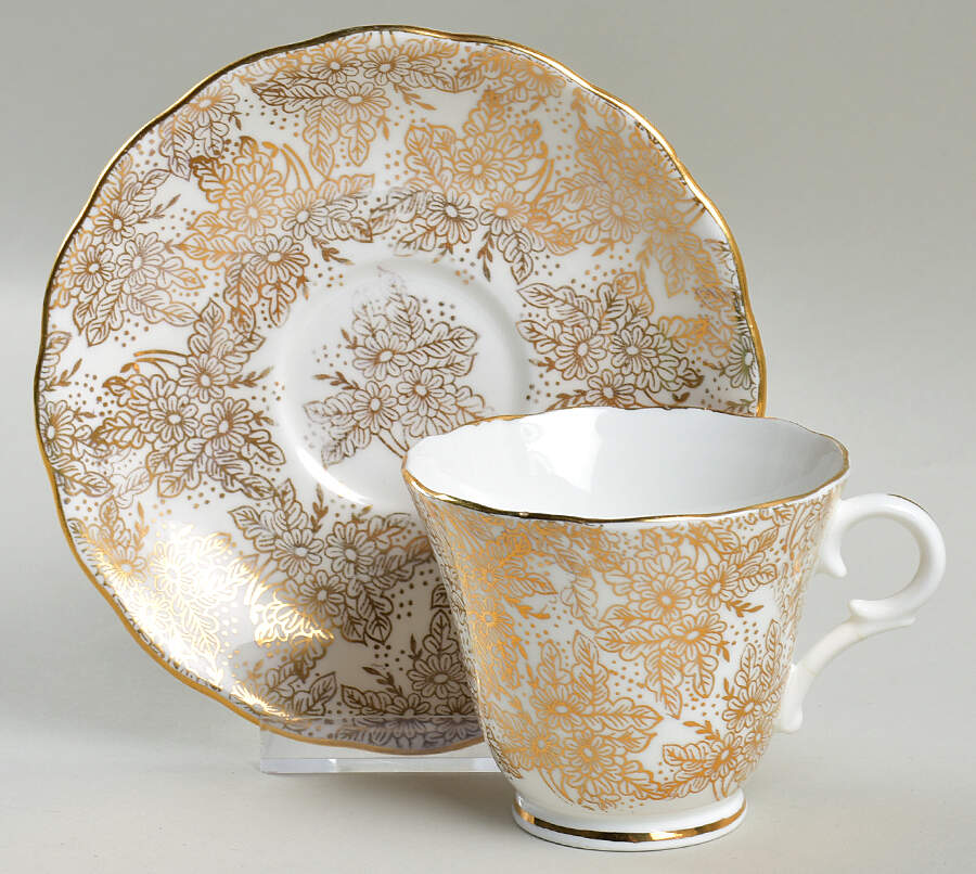 CLC8 Footed Cup & Saucer Set by Colclough-1