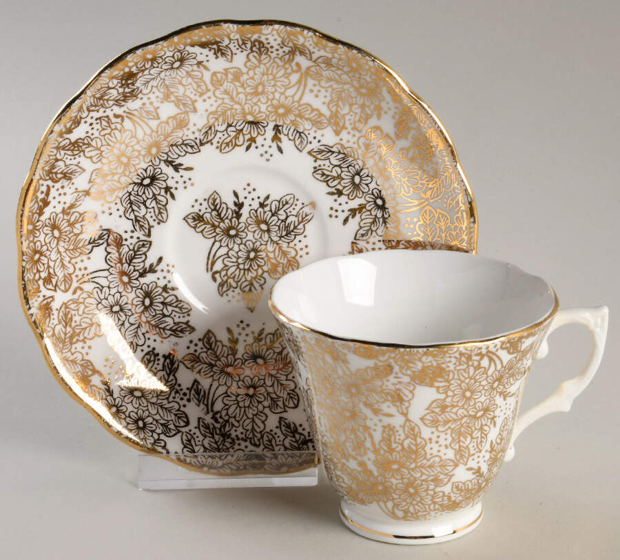 CLC8 Footed Cup & Saucer Set by Colclough-1