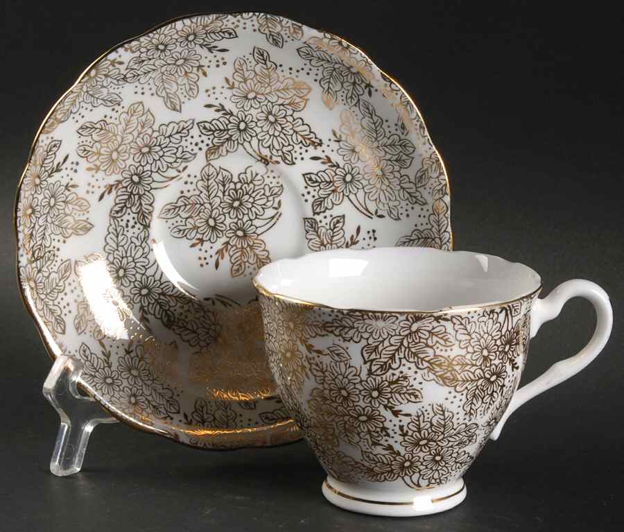 CLC8 Footed Cup & Saucer Set by Colclough-1
