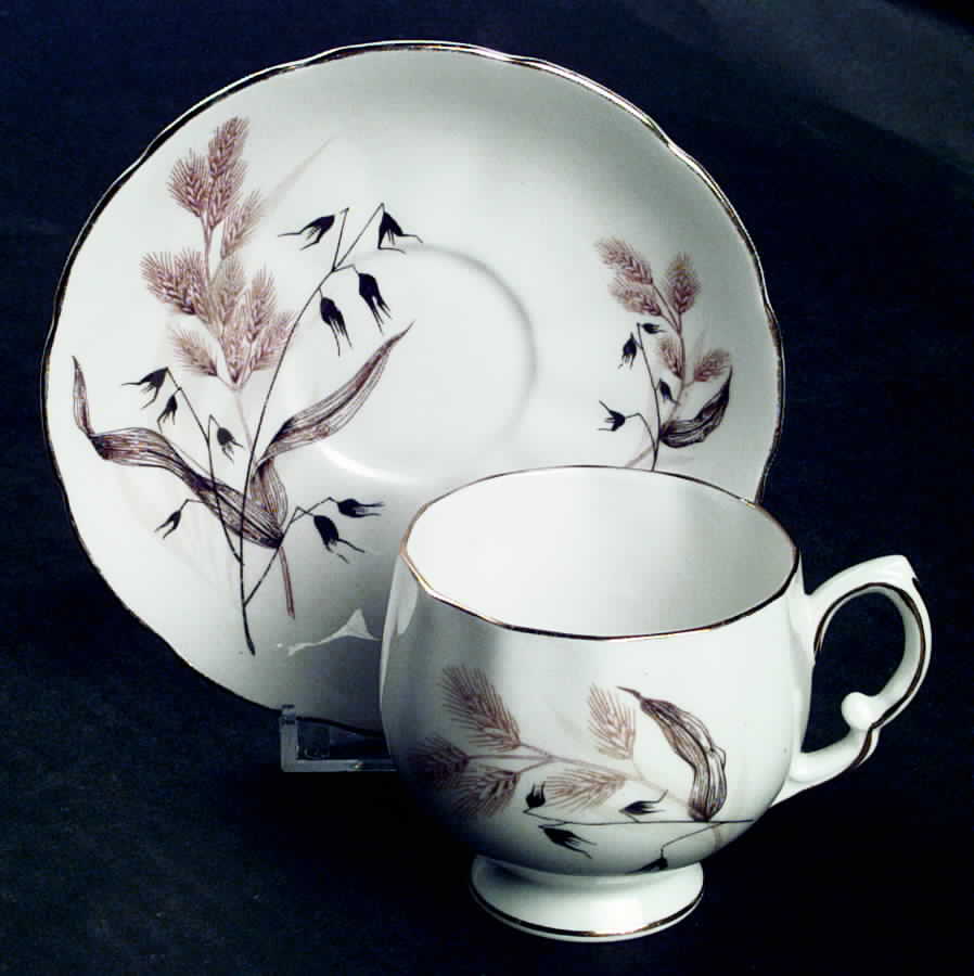 Harvest Footed Cup & Saucer Set by Colclough-1
