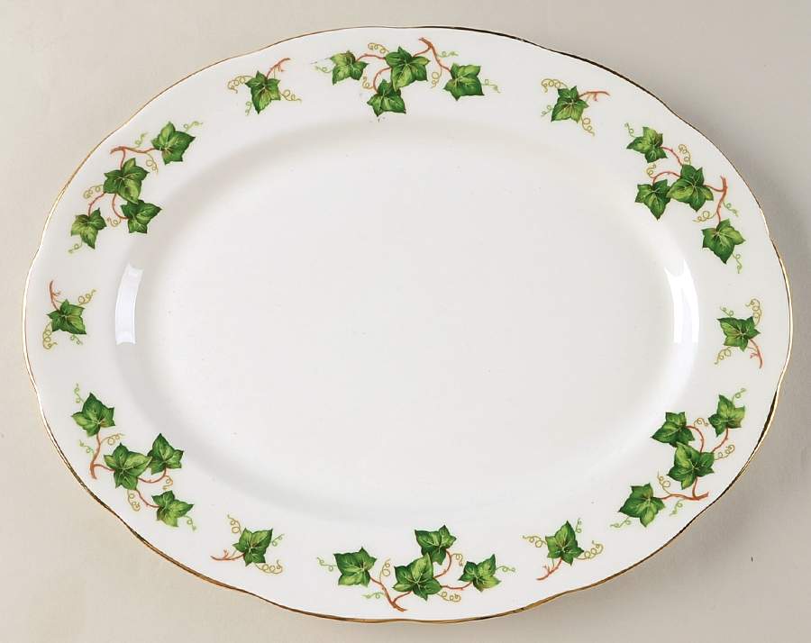 Ivy Leaf 13" Oval Serving Platter by Colclough-1