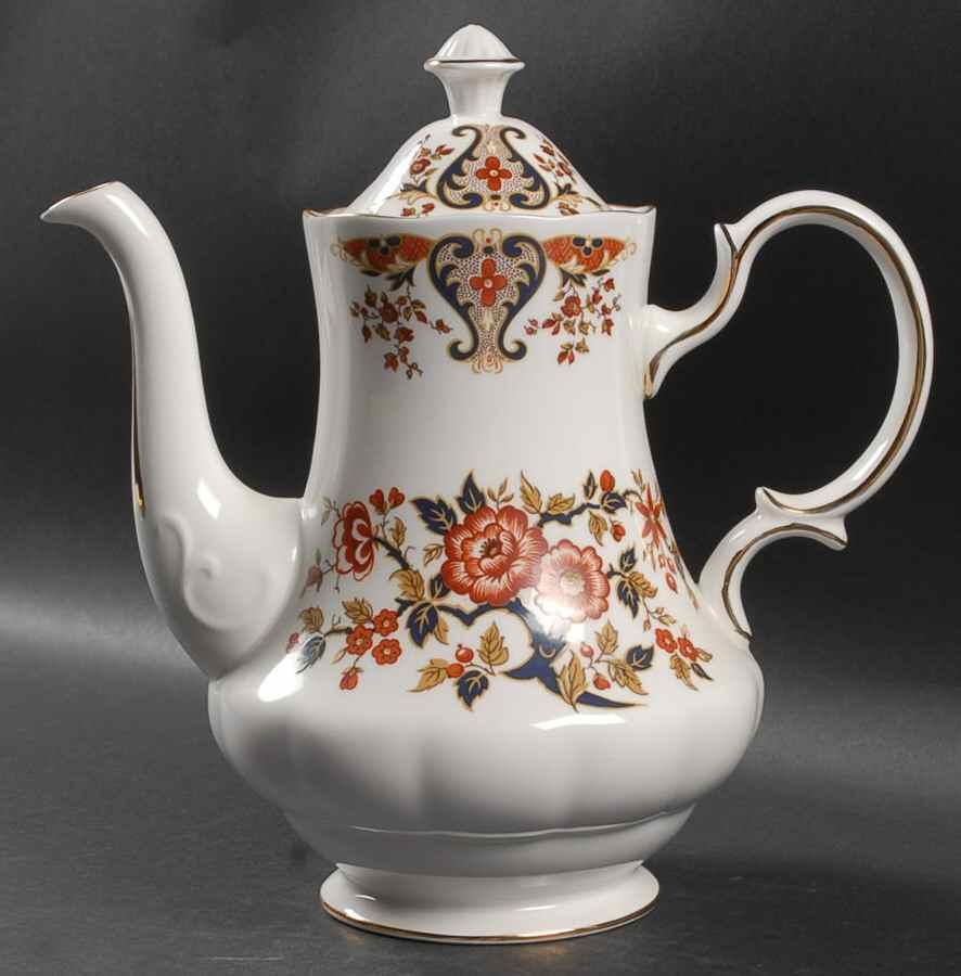 Royale Coffee Pot & Lid by Colclough-1