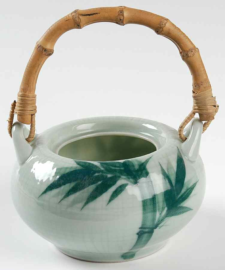 Bamboo (No Gold) Sugar Bowl No Lid by Celadon China-1