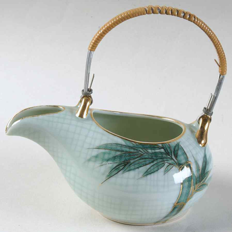 Bamboo (Gold Trim) Creamer by Celadon China-1