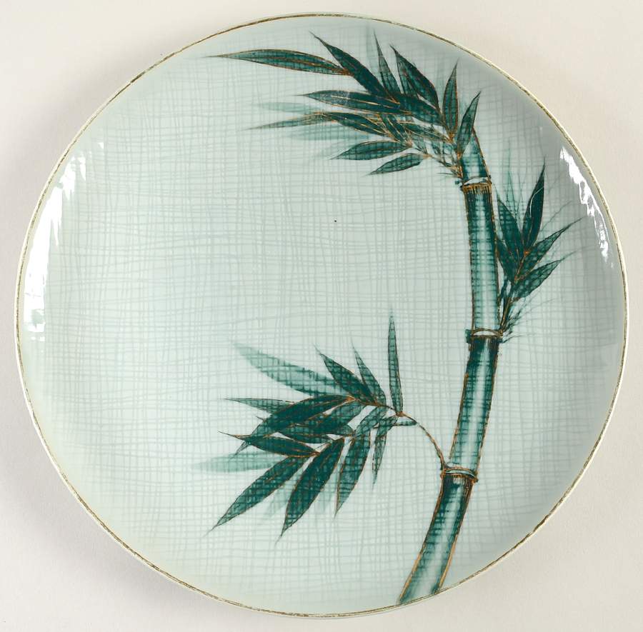 Bamboo (Gold Trim) Cake Plate by Celadon China-1