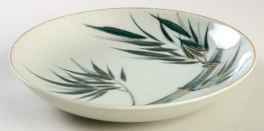 Bamboo (Gold Trim) Coupe Soup Bowl by Celadon China-1