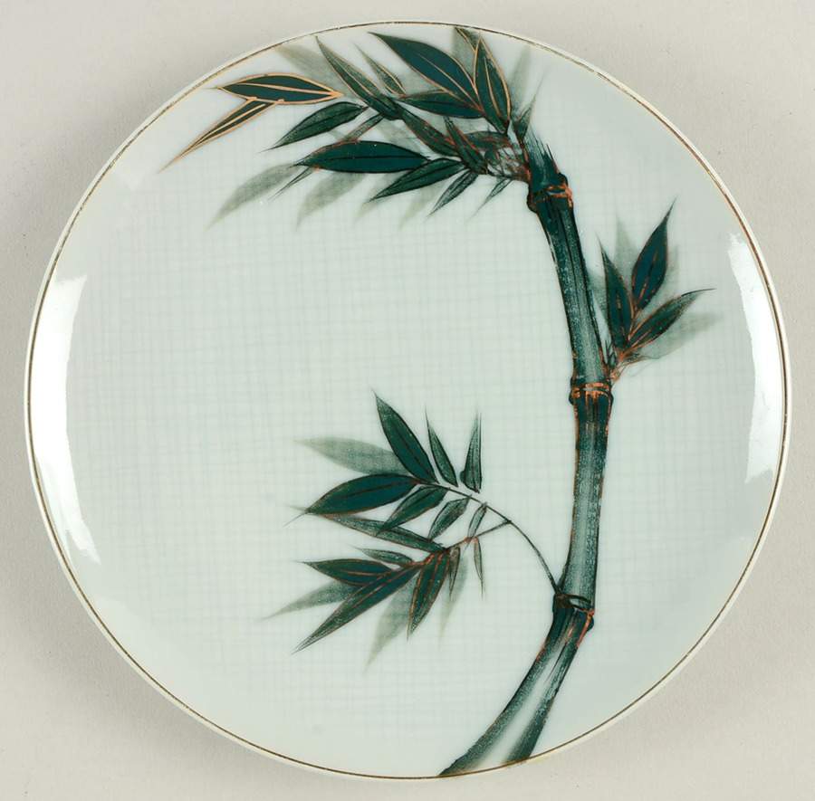 Bamboo (Gold Trim) Salad Plate by Celadon China-1