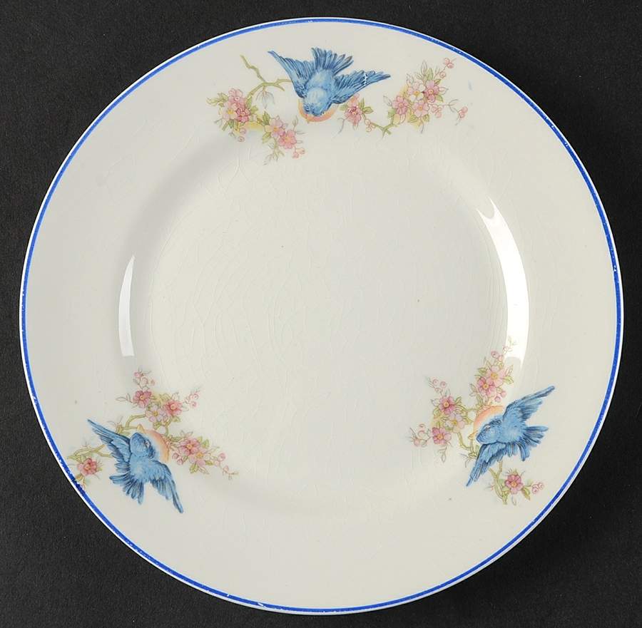 Bluebird Dessert/Pie Plate by Cleveland (USA)-1