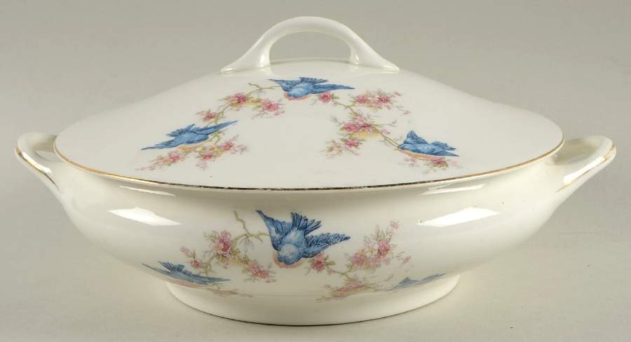 Bluebird Round Covered Vegetable by Cleveland (USA)-1