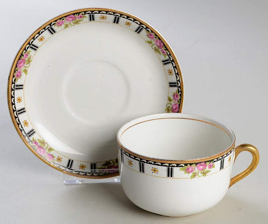 Bridal Flat Cup & Saucer Set by Cleveland (USA)-1